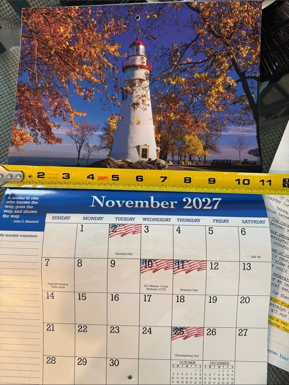 2027 America the Beautiful Wall Calendar - Scenic Landscape (Green, Blue, Brown)